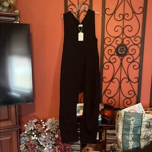 New’Me  Black Herum Style Jumpsuit Size Small